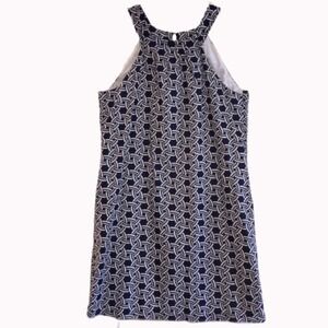 Skirtin‎ Around Navy/White Geometric Halter Dress, Navy and White, Sz 12